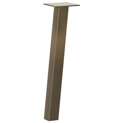 Gambe per tavolino da caffÃ¨ 4 pz in acciaio naturale 30 cm