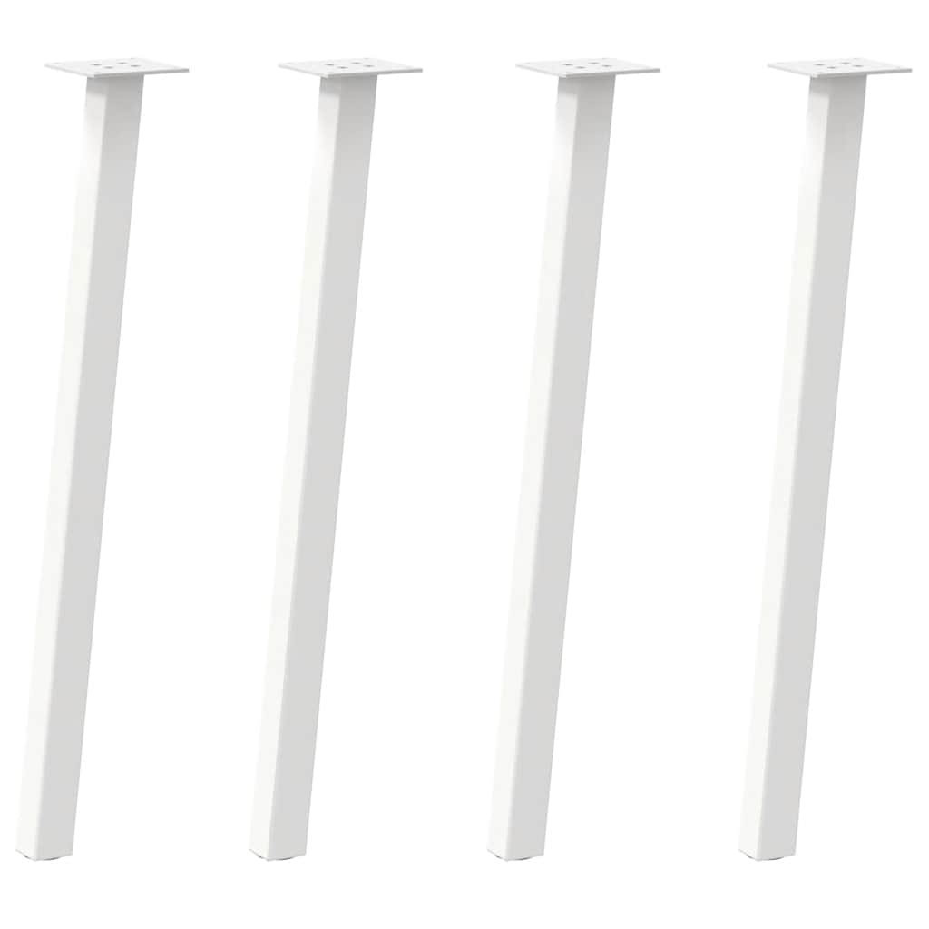 Gambe per tavolo consolle 4 pz bianche 72 cm in acciaio