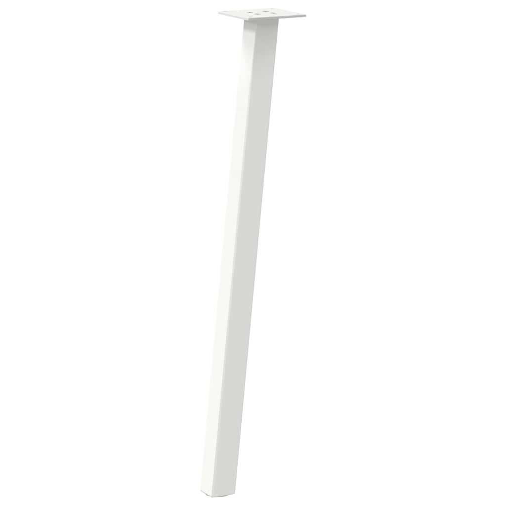 Gambe per tavolo consolle 4 pz bianche 72 cm in acciaio