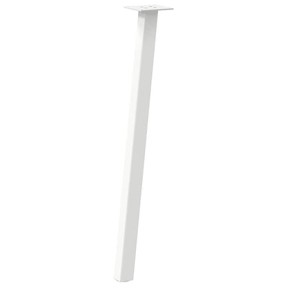 Gambe per tavolo consolle 4 pz bianche 72 cm in acciaio