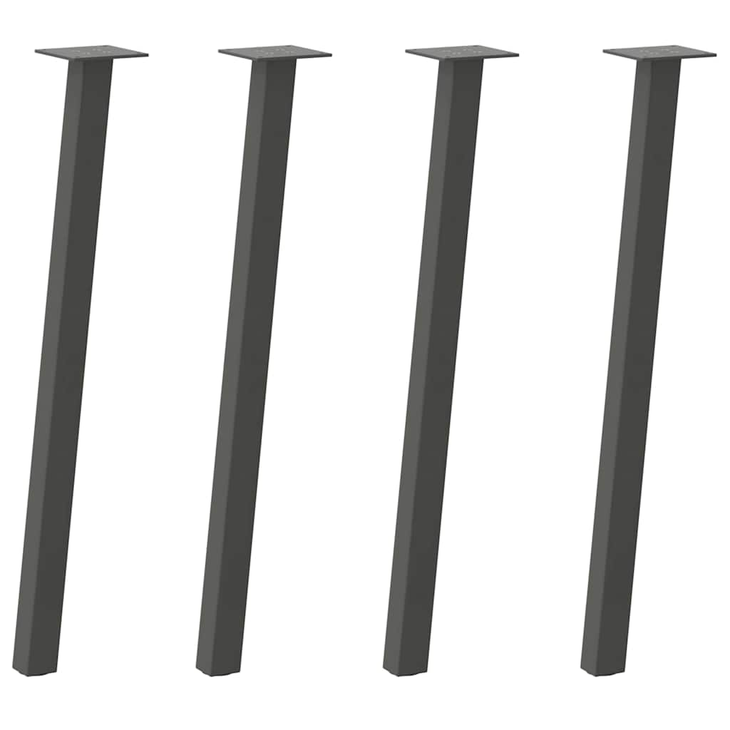 Gambe per tavolo consolle 4 pz Antracite 72 cm Acciaio