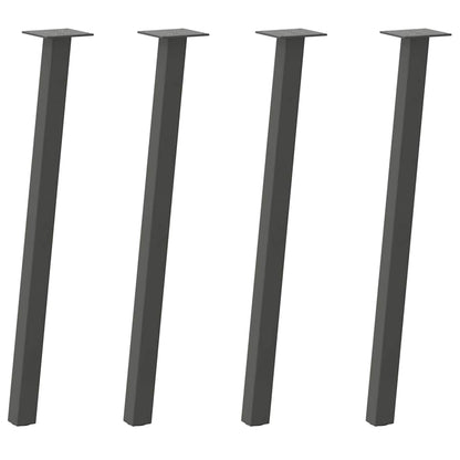 Gambe per tavolo consolle 4 pz Antracite 72 cm Acciaio