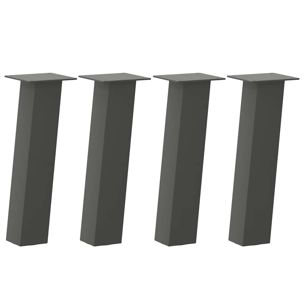 Gambe per tavolino 4 pz Antracite 30 cm Acciaio