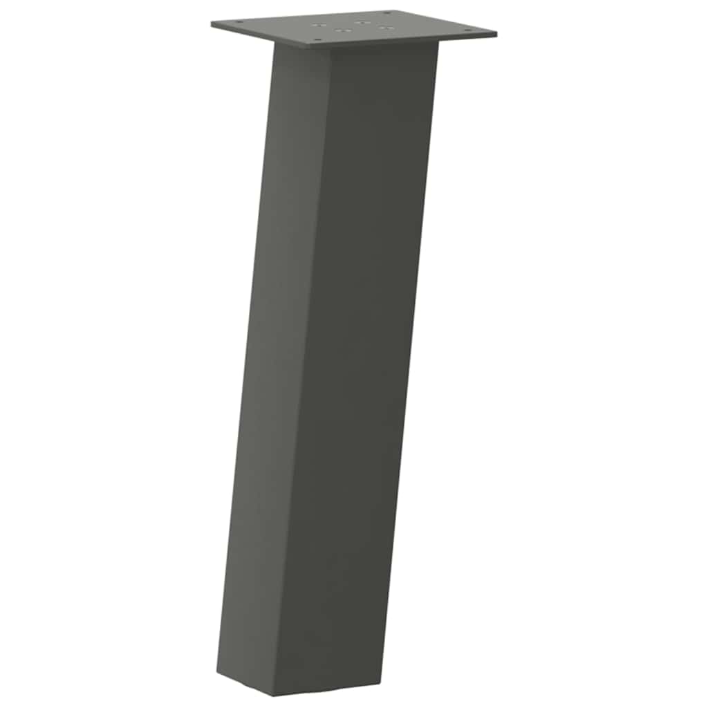 Gambe per tavolino 4 pz Antracite 30 cm Acciaio