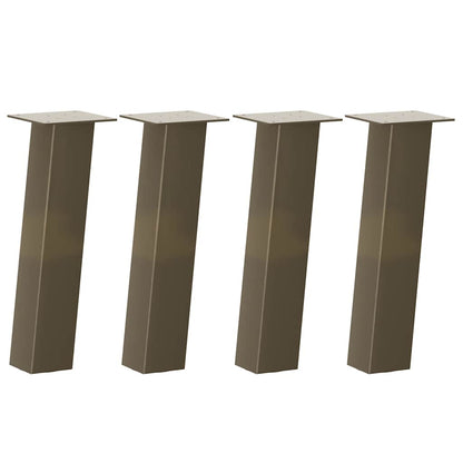 Gambe per tavolino da caffÃ¨ 4 pz in acciaio naturale 30 cm