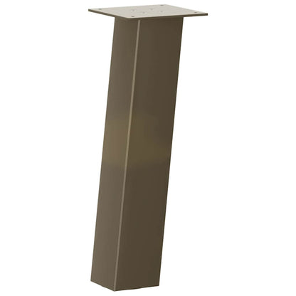 Gambe per tavolino da caffÃ¨ 4 pz in acciaio naturale 30 cm