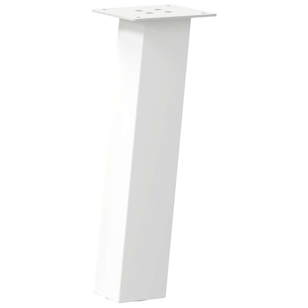 Gambe per tavolino da caffÃƒÂ¨ 4 pz Bianche 42 cm Acciaio
