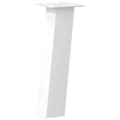 Gambe per tavolino da caffÃƒÂ¨ 4 pz Bianche 42 cm Acciaio