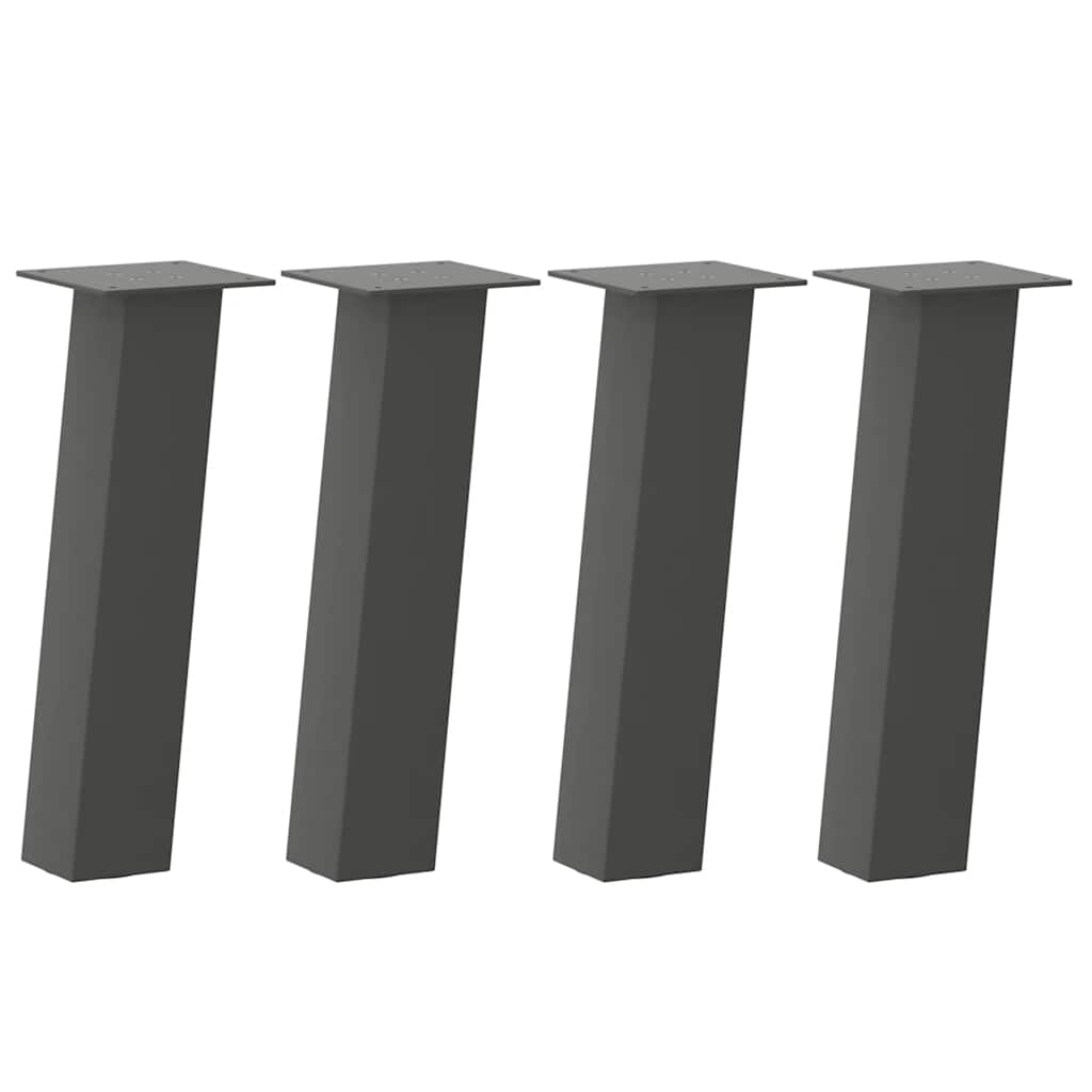 Gambe per tavolino 4 pz Antracite 42 cm Acciaio