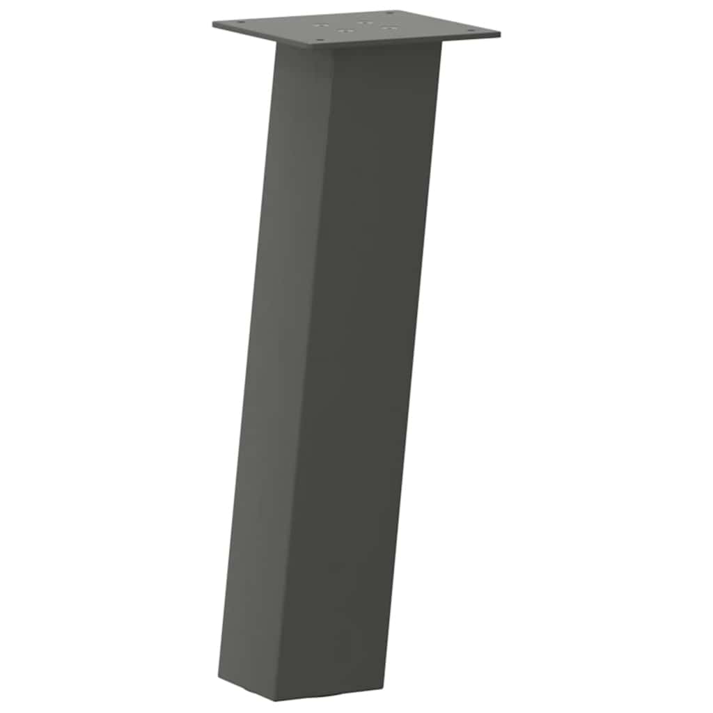Gambe per tavolino 4 pz Antracite 42 cm Acciaio