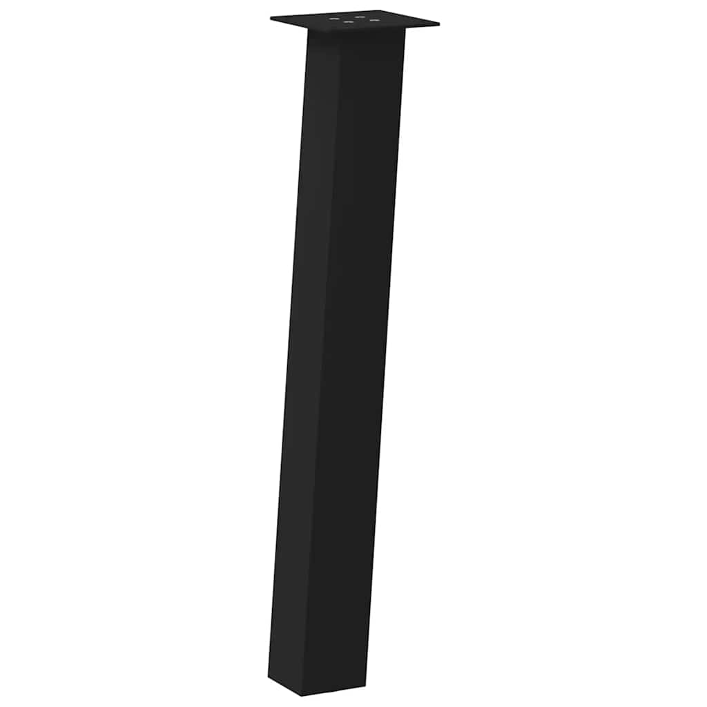 Gambe per tavolo consolle 4 pz nere 72 cm in acciaio