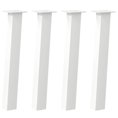 Gambe per tavolo consolle 4 pz bianche 72 cm in acciaio