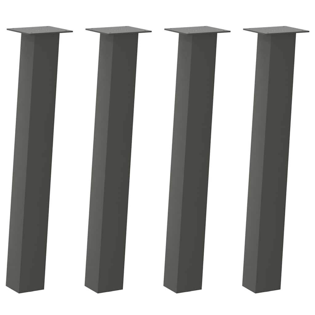Gambe per tavolo consolle 4 pz Antracite 72 cm Acciaio