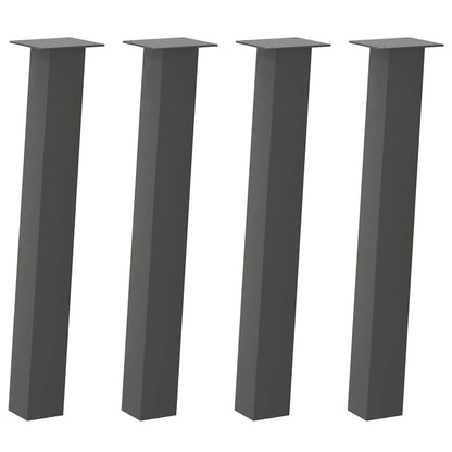 Gambe per tavolo consolle 4 pz Antracite 72 cm Acciaio