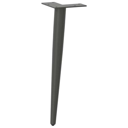 Gambe per Tavolino da CaffÃƒÂ¨ Forma Conica 4 pz Antracite 30-31 cm Acciaio