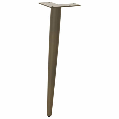 Gambe per Tavolino da CaffÃ¨ Forma Conica 4 pz Acciaio Naturale 30-31 cm Acciaio