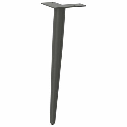 Gambe per Tavolino da CaffÃƒÂ¨ Forma Conica 4 pz Antracite 42-43 cm Acciaio