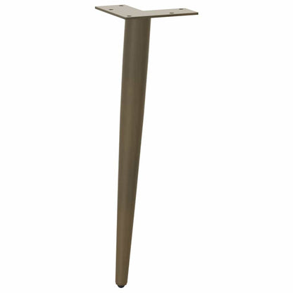 Gambe per Tavolino da CaffÃ¨ Forma Conica 4 pz Acciaio Naturale 42-43 cm Acciaio