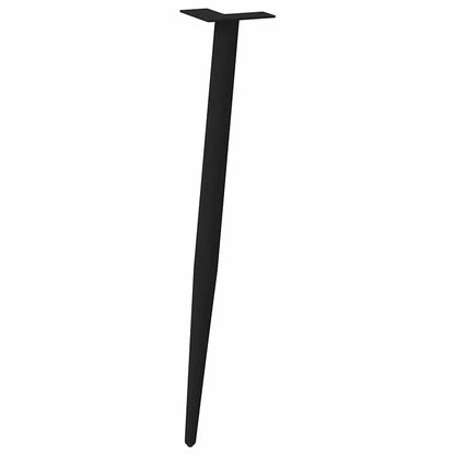 Gambe per Tavolo Consolle Forma Conica 4 pz Nere 72-73 cm Acciaio