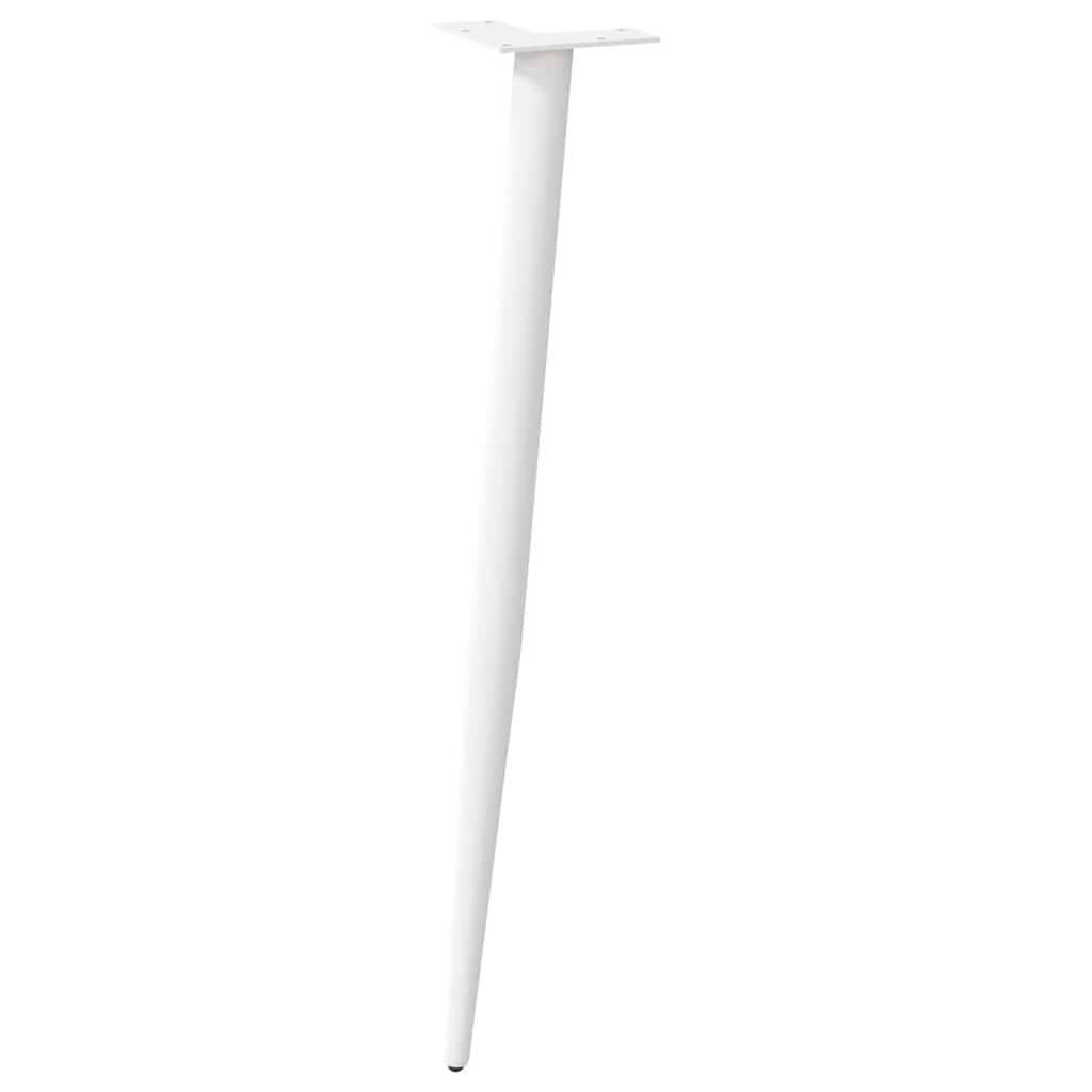 Gambe per Tavolo Consolle Forma Conica 4 pz Bianche 72-73 cm Acciaio