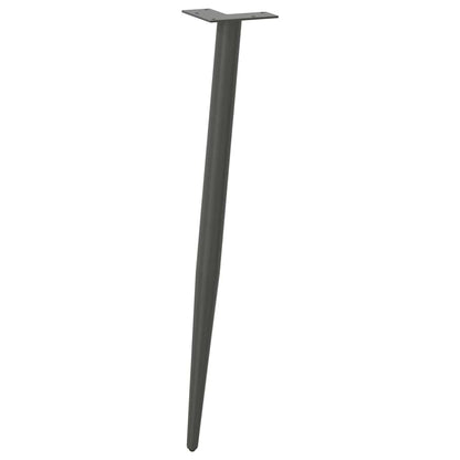 Gambe per Tavolo Consolle Forma Conica 4 pz Antracite 72-73 cm Acciaio