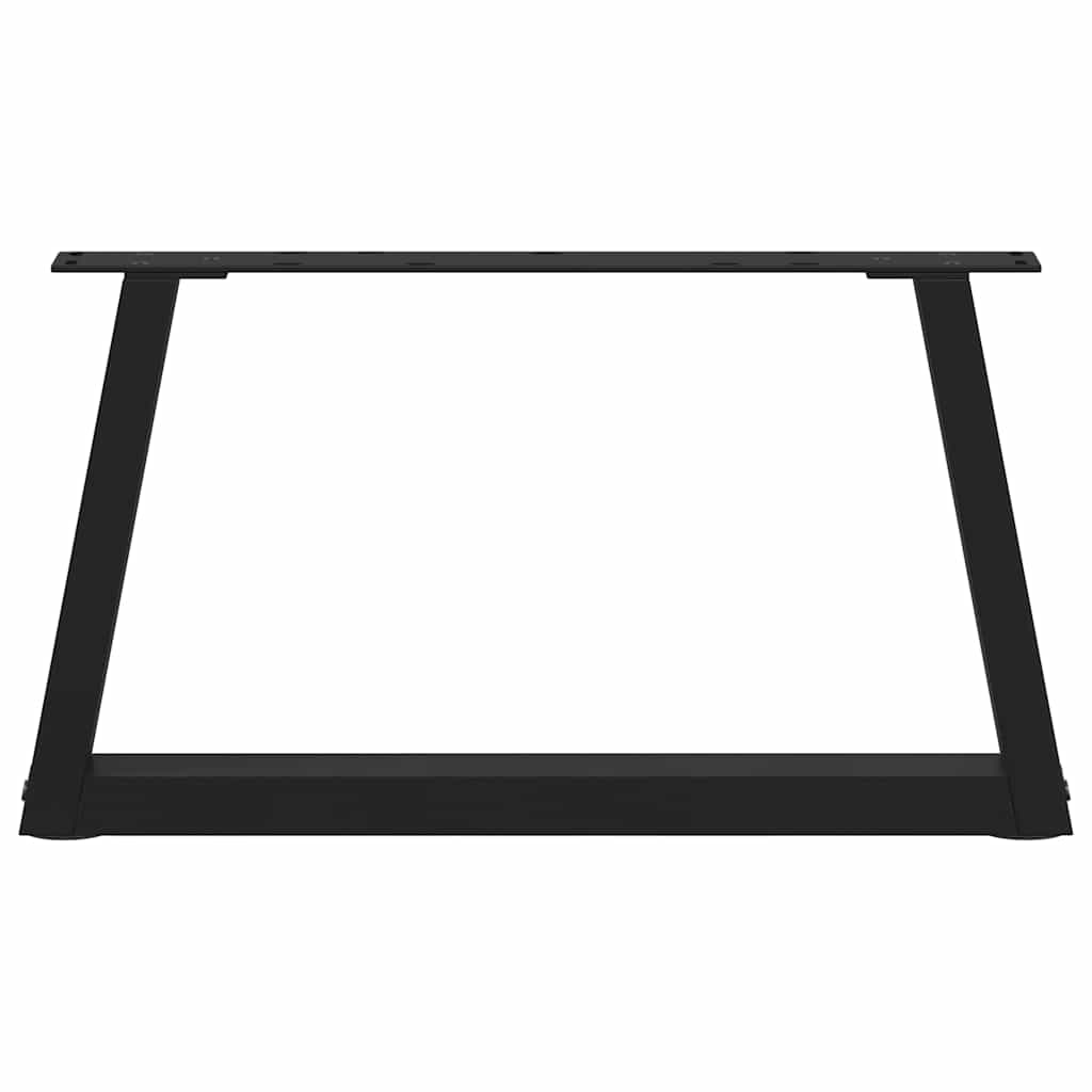 Gambe per Tavolino da CaffÃ¨ a Forma di V 2 pz Nere 60x(30-31,3) cm Acciaio