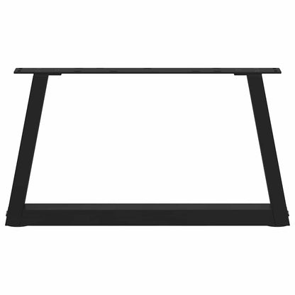 Gambe per Tavolino da CaffÃ¨ a Forma di V 2 pz Nere 60x(30-31,3) cm Acciaio