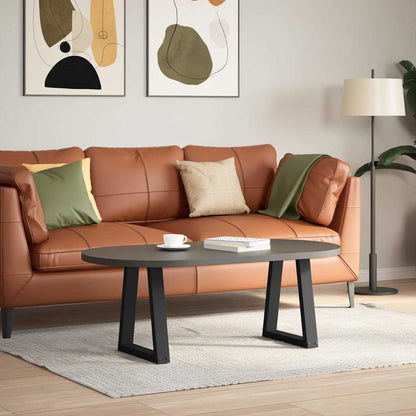 Gambe per Tavolino da CaffÃ¨ a Forma di V 2 pz Nere 28x(42-43,3) cm Acciaio