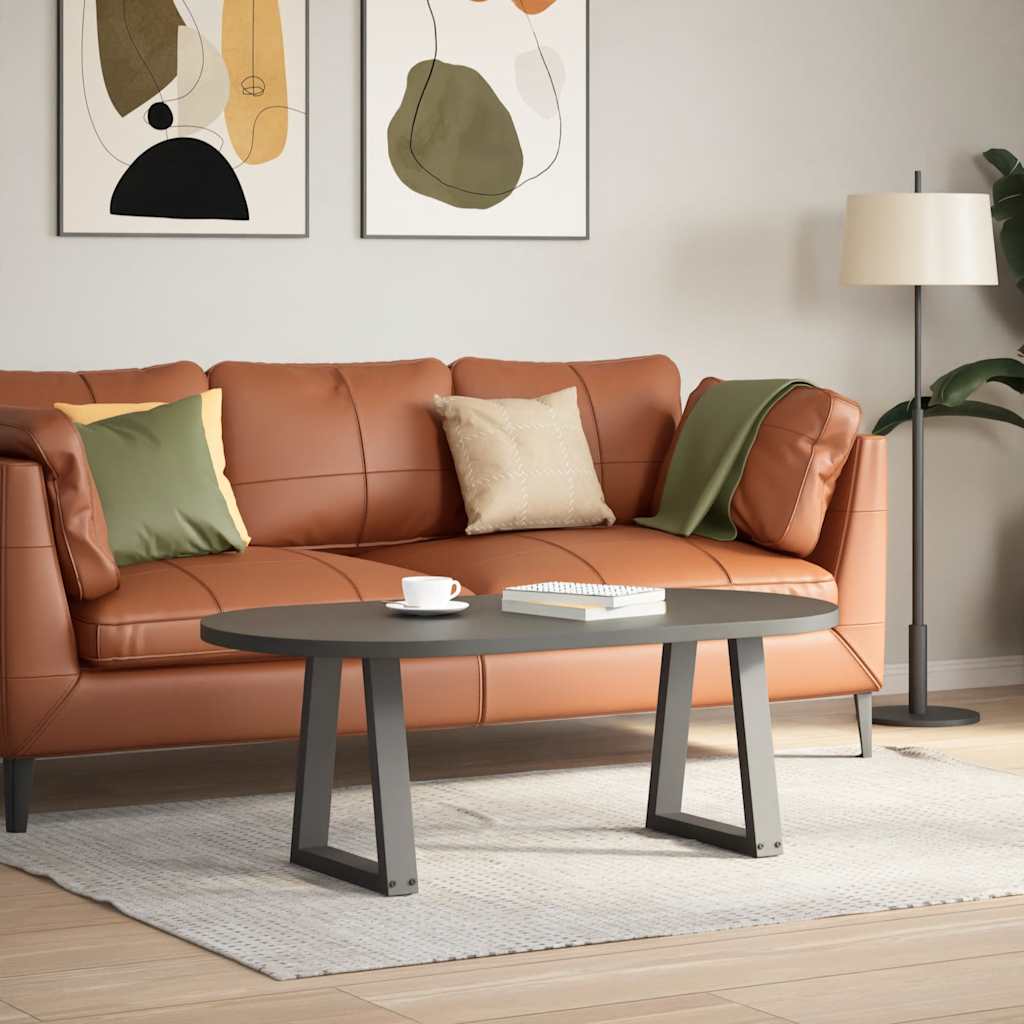 Gambe per Tavolino da CaffÃ¨ a Forma di V 2 pz Antracite 28x(42-43,3) cm Acciaio
