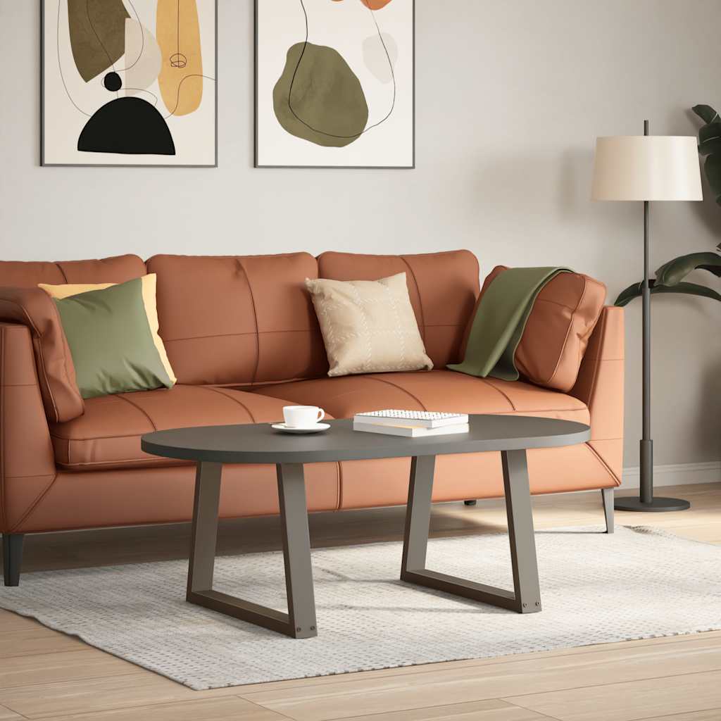 Gambe per Tavolino da CaffÃ¨ a Forma di V 2 pz Acciaio Naturale 70x(42-43,3) cm Acciaio