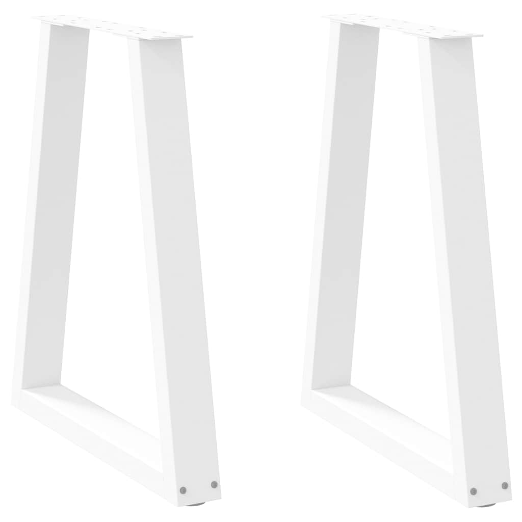 Gambe Tavolino da CaffÃ¨ a V 2pz Bianco 50x(72-73) cm Acciaio