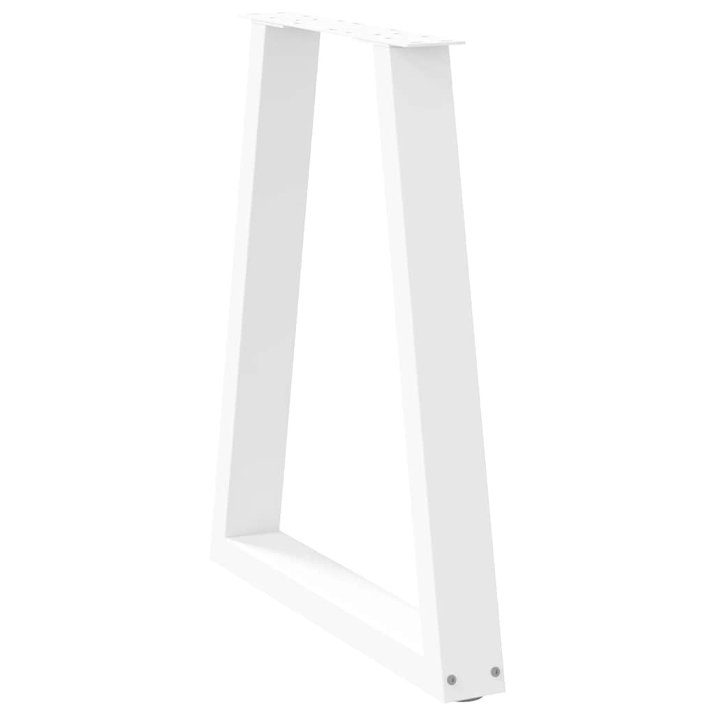 Gambe Tavolino da CaffÃ¨ a V 2pz Bianco 50x(72-73) cm Acciaio