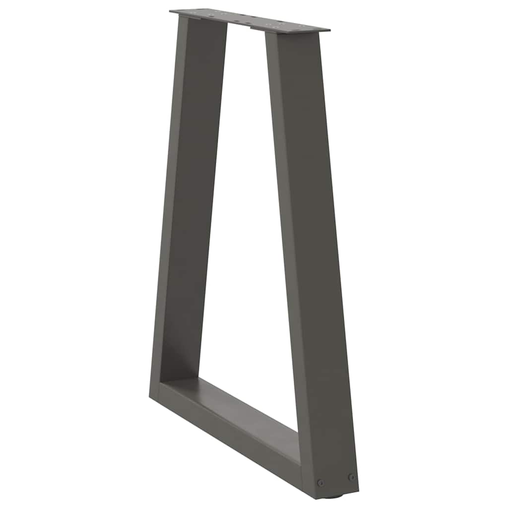Gambe Tavolino CaffÃƒÂ¨ a V 2 pz Antracite 50x(72-73)cm in Acciaio