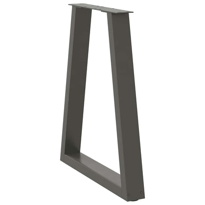Gambe per tavolo da pranzo a forma di V 2 pz Antracite 60x(72-73,3) cm Acciaio
