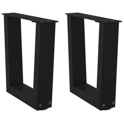 Gambe per Tavolino da CaffÃ¨ a Forma di V 2 pz Nere 30x(30-31,3) cm Acciaio