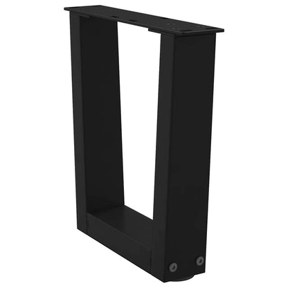 Gambe per Tavolino da CaffÃ¨ a Forma di V 2 pz Nere 30x(30-31,3) cm Acciaio