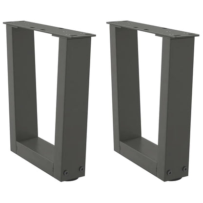 Gambe per Tavolino da CaffÃ¨ a Forma di V 2 pz Antracite 30x(30-31,3) cm Acciaio