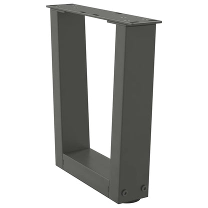 Gambe per Tavolino da CaffÃ¨ a Forma di V 2 pz Antracite 30x(30-31,3) cm Acciaio