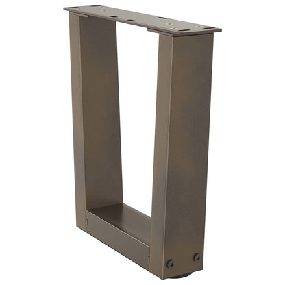Gambe per Tavolino da CaffÃ¨ a Forma di V 2 pz Acciaio Naturale 30x(30-31,3) cm Acciaio