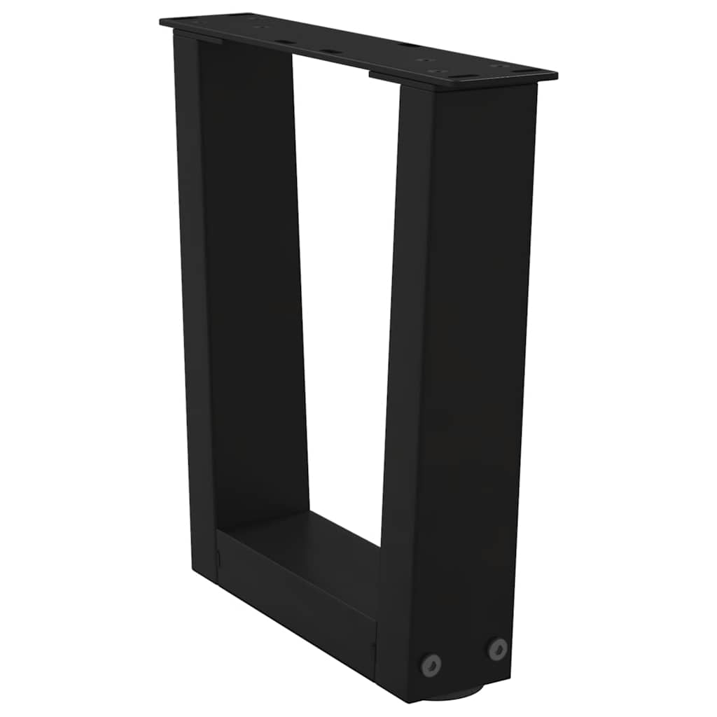 Gambe per Tavolino da CaffÃ¨ a Forma di V 2 pz Nere 40x(30-31,3) cm Acciaio