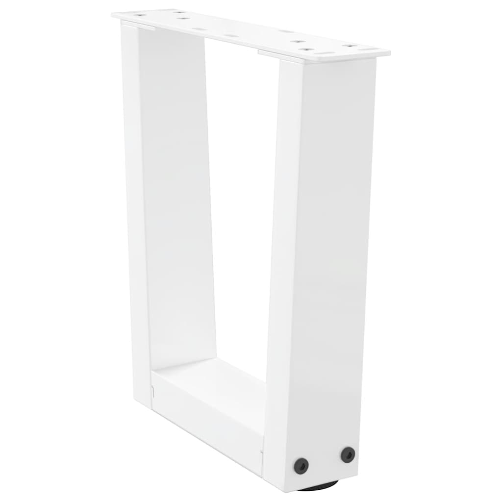Gambe per Tavolino da CaffÃ¨ a Forma di V 2 pz Bianche 40x(30-31,3) cm Acciaio