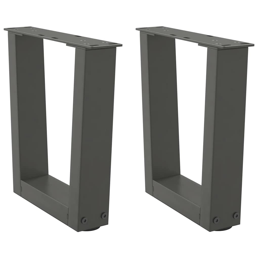 Gambe per Tavolino da CaffÃ¨ a Forma di V 2 pz Antracite 40x(30-31,3) cm Acciaio