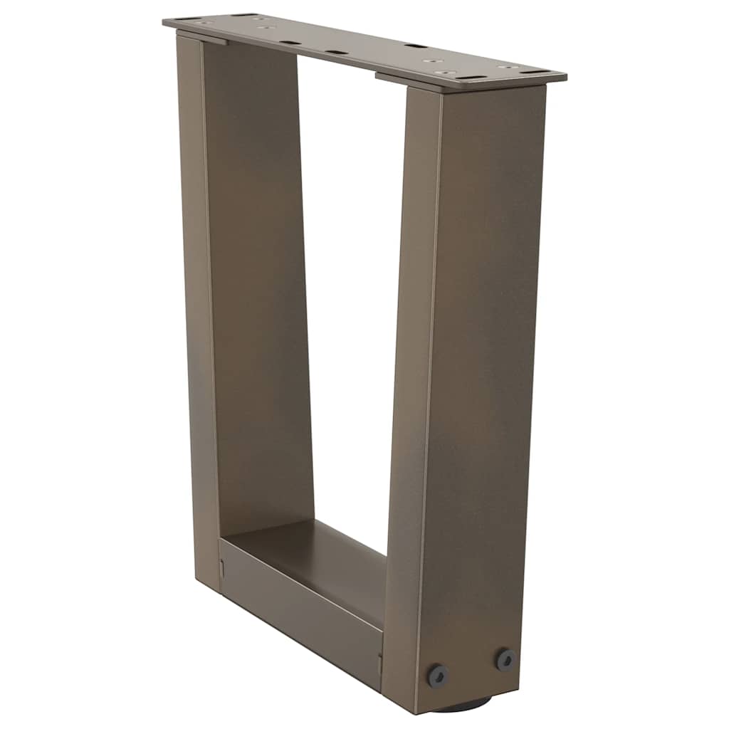 Gambe per Tavolino da CaffÃ¨ a Forma di V 2 pz Acciaio Naturale 40x(30-31,3) cm Acciaio