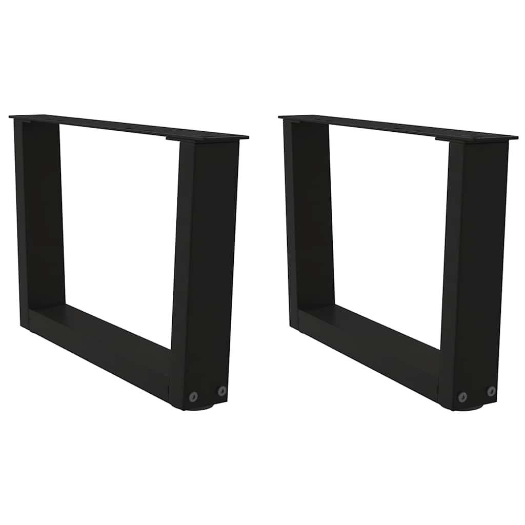 Gambe per Tavolino da CaffÃ¨ a Forma di V 2 pz Nere 50x(30-31,3) cm Acciaio