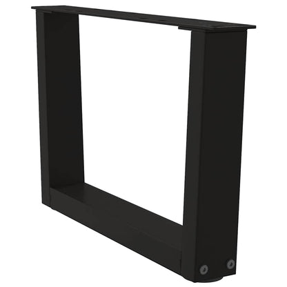 Gambe per Tavolino da CaffÃ¨ a Forma di V 2 pz Nere 50x(30-31,3) cm Acciaio