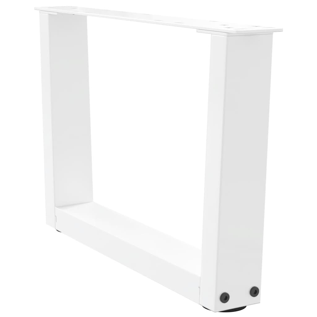Gambe per Tavolino da CaffÃ¨ a Forma di V 2 pz Bianche 50x(30-31,3) cm Acciaio