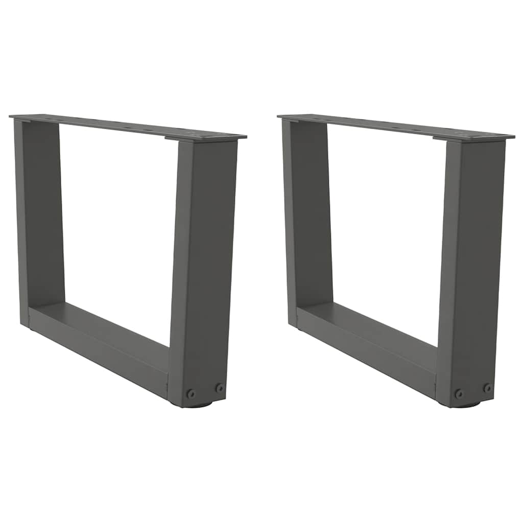 Gambe per Tavolino da CaffÃ¨ a Forma di V 2 pz Antracite 50x(30-31,3) cm Acciaio