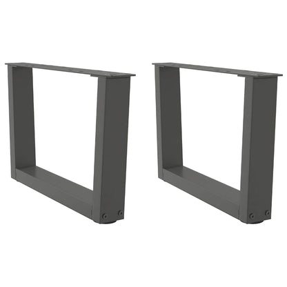 Gambe per Tavolino da CaffÃ¨ a Forma di V 2 pz Antracite 50x(30-31,3) cm Acciaio