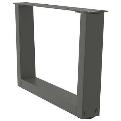Gambe per Tavolino da CaffÃ¨ a Forma di V 2 pz Antracite 50x(30-31,3) cm Acciaio