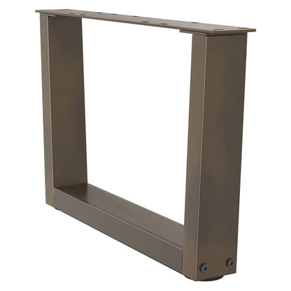 Gambe per Tavolino da CaffÃ¨ a Forma di V 2 pz Acciaio Naturale 50x(30-31,3) cm Acciaio